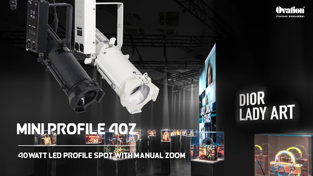 Mini Profile 40Z - 40Watt mini led leko gallery light with zoom