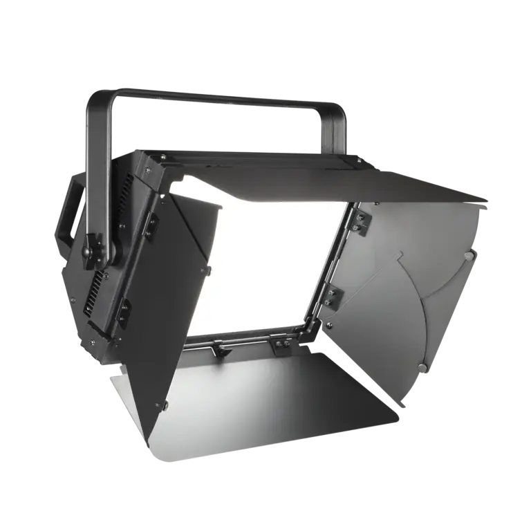 Ovation Light Solar Panel 150T main view with barndoor