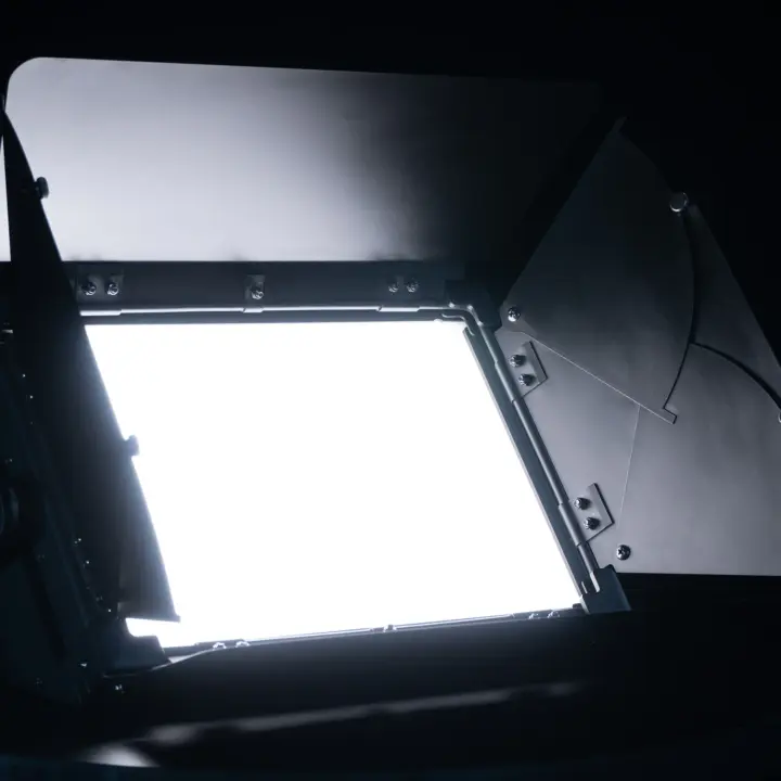 Solar Panel 150T close view with barndoor